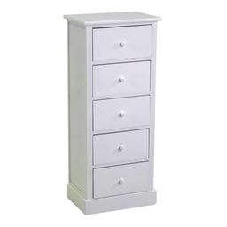 [S-V8033720000] Mobiletto cassettiera bianco 5 cassetti 38x28x91 cm