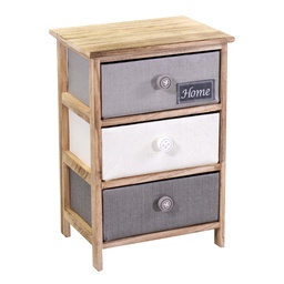[S-V8040160000] Mobiletto Brenda Cassettiera Bottone 3 Cassetti 40x29x58cm