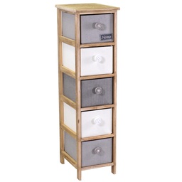 [S-V8040210000] Mobiletto Brenda - Cassettiera 5 Cassetti 26x32x98 cm