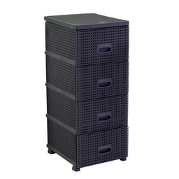 [S-V8042410000] Mobiletto Cassettiera 4 Cassetti Antracite 43x36,8h89,4 cm