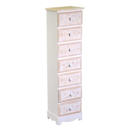 [S-V8041710000] Mobiletto in legno con 7 cassetti - 29x23x109 cm