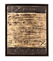 [S-QU/036/A] Olio su tela multicolore e telaio in legno, dimensioni 100x120x3 cm