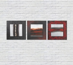 [S-QU/076] Olio su tela multicolor con telaio in legno, dimensioni 80x80x4 cm