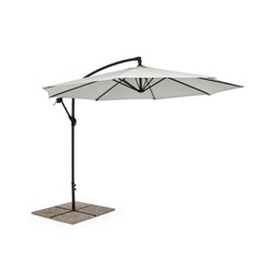 [S-B0795700] Ombrellone da giardino con braccio a 360°, dimensioni 300x260 cm, Antracite/Natural