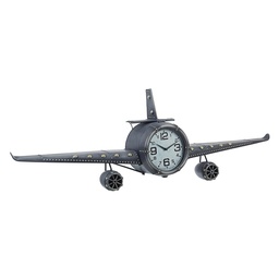 [S-B0182238] Orologio da parete aereo in acciaio stile industriale cm 143x20x46