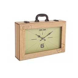 [S-B0180486] Orologio da tavolo in legno cm 36 x 25