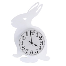 [S-V1869790000] Orologio in legno coniglio con pendolo bianco cm38x24x5