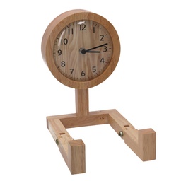 [S-V1869800000] Orologio in legno naturale 15x22,5x23 cm