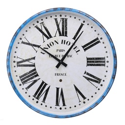 [S-V1868150000] Orologio Metallo Azzurro Bianco Tondo Ø39x6 cm