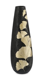 [S-B0183064] Vaso Ginkgo Oro Marrone H95,5 in Poliresina Resistente all'Acqua