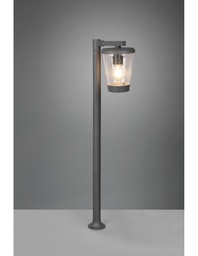 [S-TRIO411060142] Palo da Esterno Lanterna Vintage Alluminio Antracite IP44