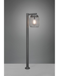 [S-TRIO410860142] Palo Esterno Tuela Diffusore Gabbia Metallica Antracite IP44