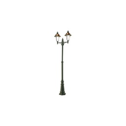 [S-SOV198/14] Palo in alluminio grigio e rame per esterni, h. 244 cm