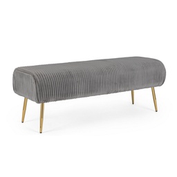 [S-B0720596] Panca 2 posti Selena color Grigio in velluto