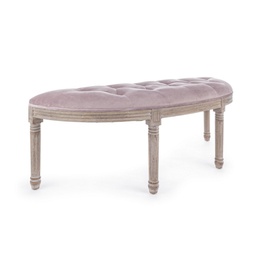 [S-B0743501] Panca classica in velluto Tilde Woodrose 125x42x48h cm