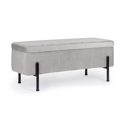 [S-B0721573] Panca contenitore kira naturale grigio chiaro