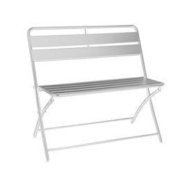 [S-V6457000000] Panca da giardino pieghevole in ferro Rovigo bianca - 94x51x86 cm