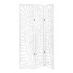[S-B0721488] Paravento 3 ante Felce bianco 120x170 cm