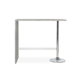 [86381] Penisola rettangolare colore cemento con gamba cromata 120x60xh.105 cm