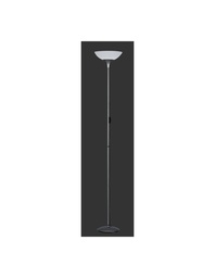 [S-TRIOR4302-87] Piantana Dezwo 1xE27 Titanio Diffusore Bianco Ø28 cm Trio Lighting
