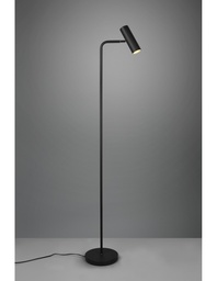 [S-TRIO412400132] Piantana Marley Nero con Spot Cilindrico H151