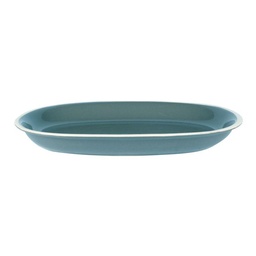 [S-V5856240000] Piatto ovale blu crema Othello cm36x25,5h4,5