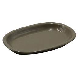 [S-V5854300000] Piatto ovale tortora Romeo cm36x25h4