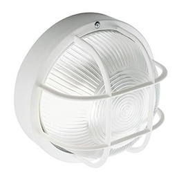 [S-SOV48/02] Plaf.C/Gabbia In Resina  linea echo tonda  bianco