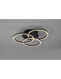 [S-TRIOR62823132] Plafoniera a 3 Cerchi Orientabili LED Dimmer Circle Nero