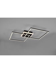 [S-TRIOR62843132] Plafoniera Quadrata LED Dimmerabile RGBW Nero