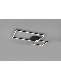 [S-TRIOR62642132] Plafoniera Squadrata Orientabile LED Dimmer Nero