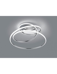 [S-TRIOR67051106] Plafoniera Design Vortice Cromo Led Dimmer 4000k