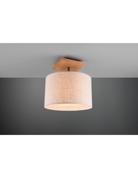 [S-TRIO602100130] Plafoniera Elmau con Paralume Sabbia Ø35 cm