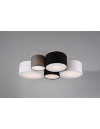 [S-TRIO693900517] Plafoniera Hotel 5xE27 Cilindri Multicolor L90 cm