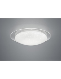 [S-TRIOR62064800] Plafoniera Moderna Led Dimmerabile Effetto Stelle Glitterate Bianco Ø48 cm