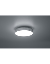 [S-TRIO621912411] Plafoniera Moderna Led Paralume Tessuto Grigio Ø40 cm