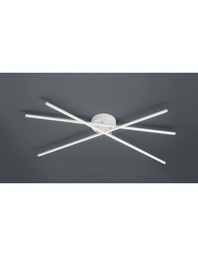 [S-TRIO671610331] Plafoniera Moderna Tiriac 3 Bacchette Led Bianco L100 cm