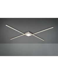 [S-TRIO674410307] Plafoniera Oxford Bacchette Led X Nichel Opaco Trio Lighting