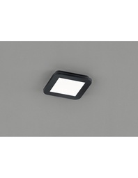 [S-TRIOR62931032] Plafoniera Quadrata Camillus Led Dimmerabile Nero IP44 17x17 cm Trio Lighting