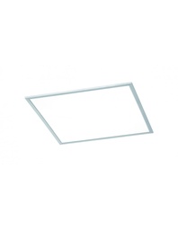 [S-TRIO657416007] Plafoniera Quadrata Led Dimmerabile Rgbw Nichel 59x59 cm
