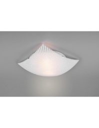 [S-TRIO612200200] Plafoniera Quadrata Vetro Trasparente Elisa 2xE27 Trio Lighting