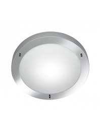 [S-TRIO6801011-06] Plafoniera Rotonda Bagno Condus Cromo e Vetro Opale IP44