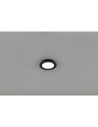 [S-TRIOR62921032] Plafoniera Rotonda Camillus Led Dimmerabile Nero IP44 Ø17 cm Trio Lighting