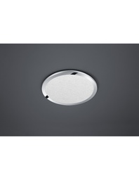 [S-TRIO656412406] Plafoniera Rotonda Led Dimmerabile Cromo Ø40 cm