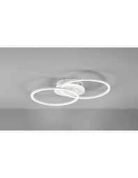 [S-TRIOR62783431] Plafoniera Soffitto 2 Cerchi Led 4000k Dimmer Bianco