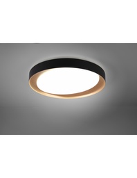 [S-TRIOR62712402] Plafoniera LED Dimmerabile Ø48 cm Nero e Oro