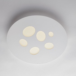 [S-BL244-LED18] Plafoniera in metallo LED integrato sei luci Bianco 32x h5 cm