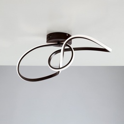 [S-BL212-PCA] Plafoniera in metallo e alluminio Marrone con LED integrato 68x24x h24 cm