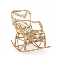 [S-B0671481] Poltrona Dondolo in Rattan Naturale CASIMIRA 66x82x h88 cm