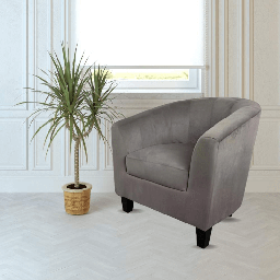 [99556] Poltrona Halong tessuto grigio